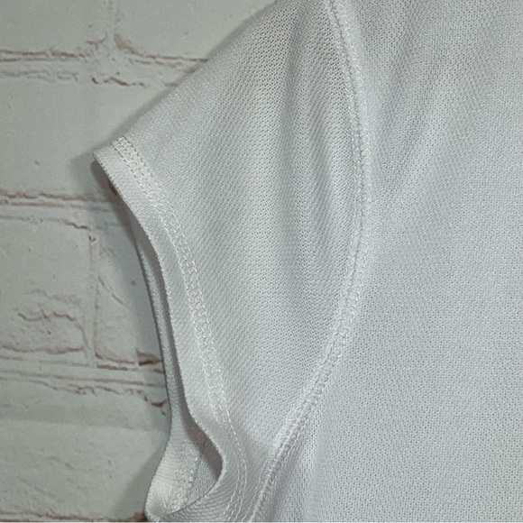 Eddie Bauer Shirt Womens Large White Short Sleeve Boat Neck Lightweight Casual - Picture 6 of 8